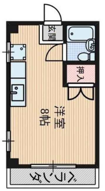 愛知県北名古屋市1棟不動産投資マンション【サンメゾン西春】の間取り
