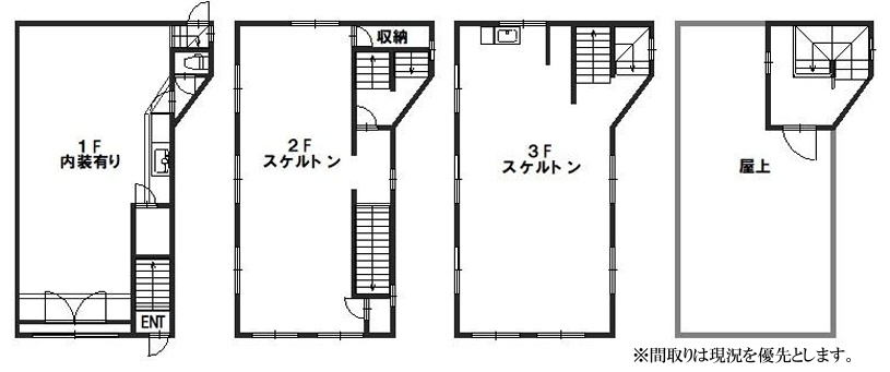 放出東２丁目店舗の間取り