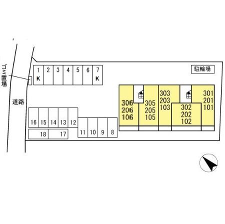 D－ROOM清水新地の区画図