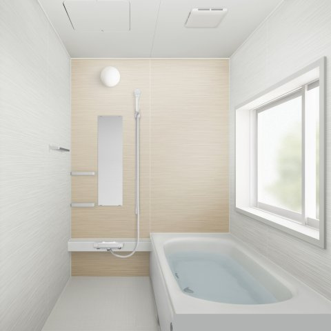 いわき市小名浜相子島　3SLDKの住宅です。の浴室|◆ユニットバスの写真です◆　ご家族それぞれの生活リズムに合わせて、いつでも温かいお風呂に入れます。

