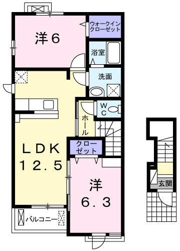 【間取り】 | ラ・フィオーレⅡ