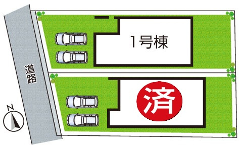 ★10(月)～16(日)現地見学可能！★甲賀市水口町日電　全2邸の区画図|全２区画