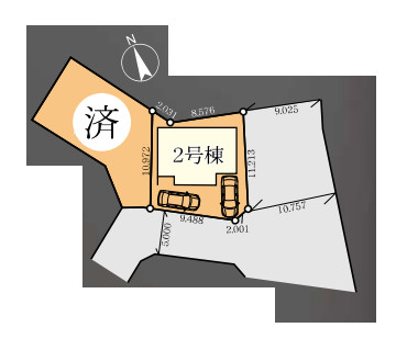 さいたま市見沼区東新井　2期　新築一戸建て　ジオヴィスタ　02の区画図|2号棟