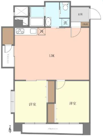 【間取り】 | 上北沢ハイネスコーポ