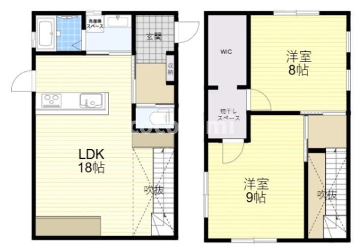 橋本北ノ町戸建の区画図