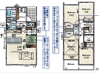 甲賀市水口町日電　新築一戸建ての間取り|1号地