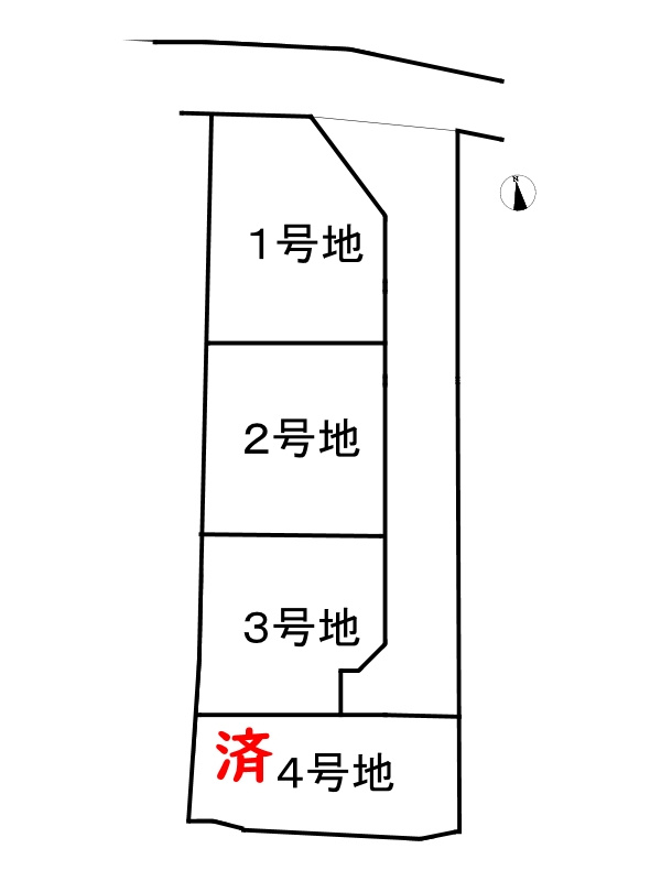 姫路市北原/全4区画の区画図