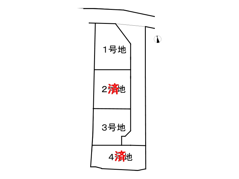 姫路市北原/全4区画の区画図