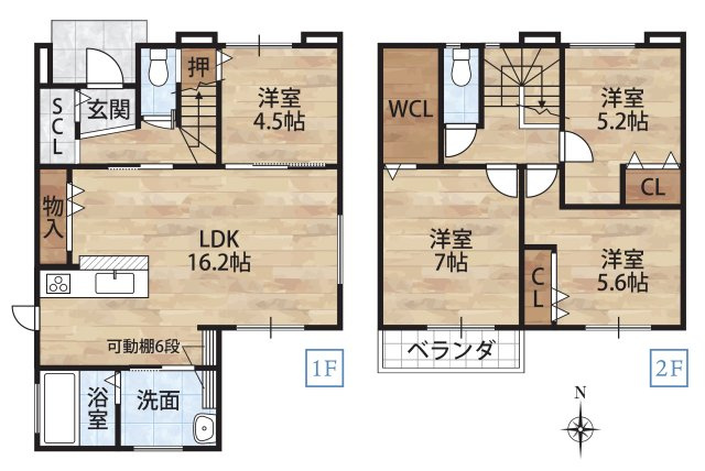 三田小学校前・新築戸建の間取り