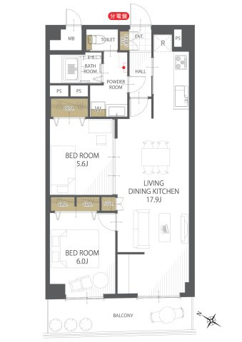 【間取り】ハッコー稲毛マンション 