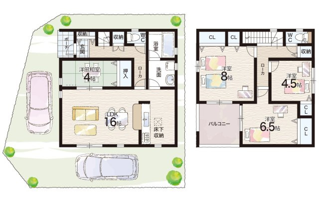 明石市大久保町谷八木　第6期　新築一戸建ての間取り|6号地