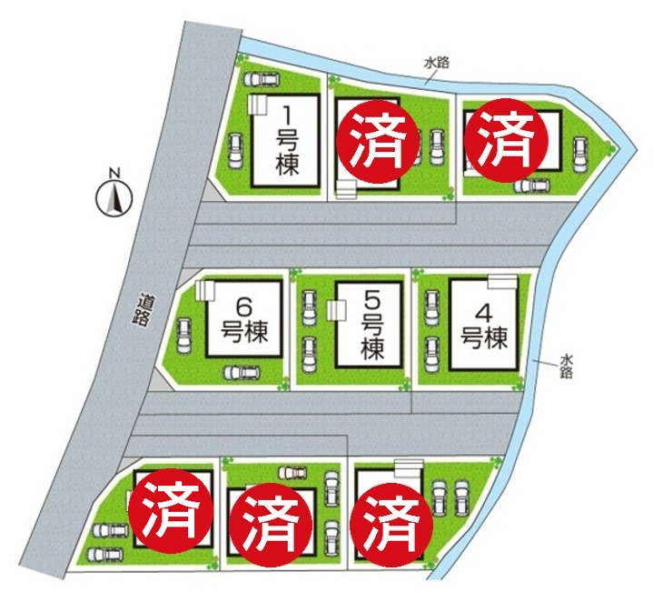 明石市大久保町谷八木　第6期　新築一戸建ての区画図|全９区画
