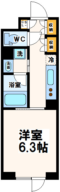 世田谷区船橋１丁目の賃貸マンションの間取り
