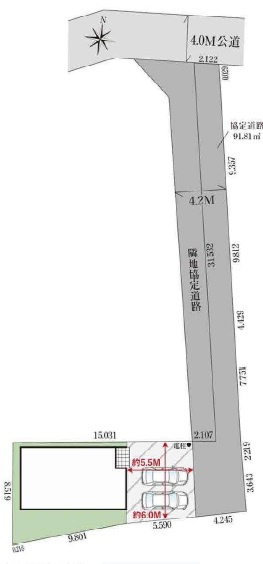 中古一戸建て 川越市豊田町の区画図