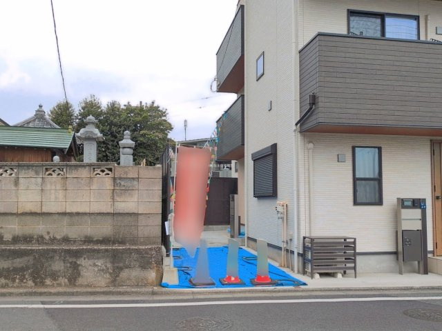 ふじみ野市市沢３丁目の新築一戸建の前面道路含む現地写真