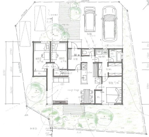 旭志建売の間取り