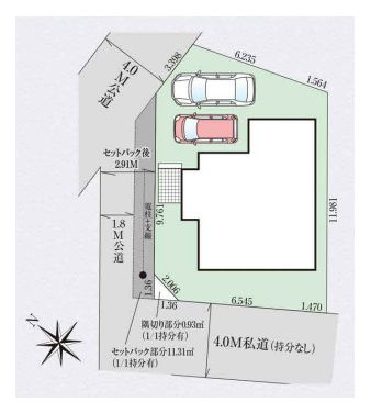 【区画図】 | 東久留米市下里２丁目　新築戸建て | ゆとりの敷地は36坪！駐車スペースも2台分あり