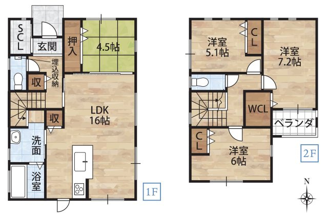 三田小学校前・新築戸建の区画図