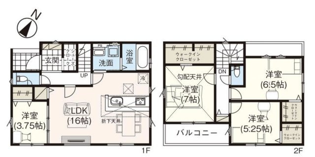 【間取り】 | 桶川市寿2丁目　新築戸建　全2棟　2号棟