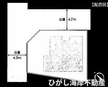 茅ヶ崎市浜須賀　新築戸建の区画図|区画図