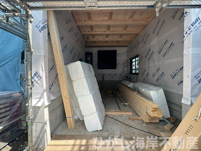 茅ヶ崎市浜須賀　新築戸建の外観|4月6日撮影　建築前　現地外観