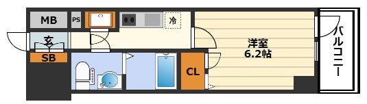 エスリード天神橋筋六丁目の間取り
