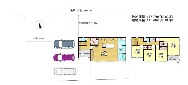 三郷市　早稲田5丁目　新築戸建　全1棟のその他|間取図です　※現況と異なる場合は現況を優先致します。