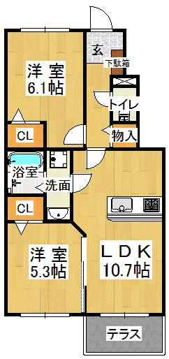 フォンターナ江井島の間取り
