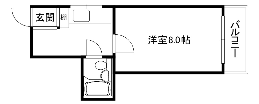 大阪市中央区材木町の賃貸マンションの間取り