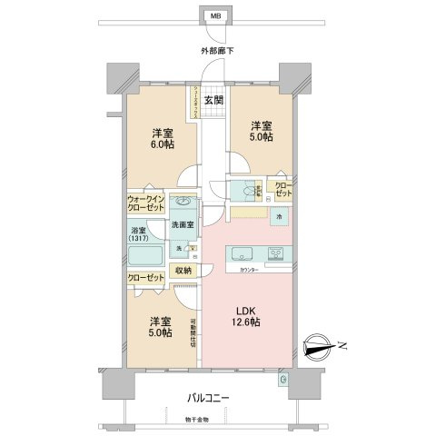 【間取り】 | グランフォーレ大橋駅前レジデンス