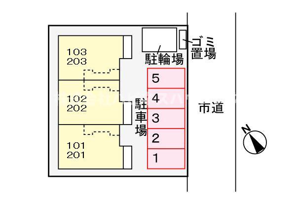 グランツメゾンの駐車場