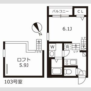 クレール城西　名古屋市賃貸　仲介手数料無料の間取り