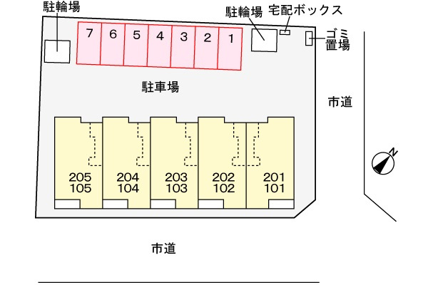 フラン　メゾンの駐車場