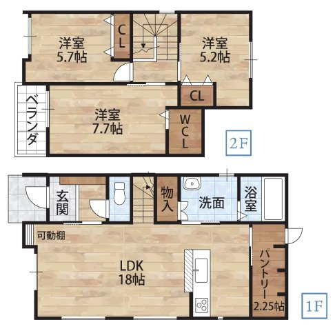 紀三井寺1区画（740-20）・新築戸建の間取り
