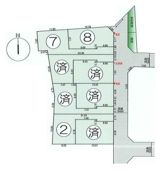 【区画図】 | 東久留米市下里２丁目　建築条件付売地　２区画 | 全8区画の新しい街が東久留米市下里に誕生です