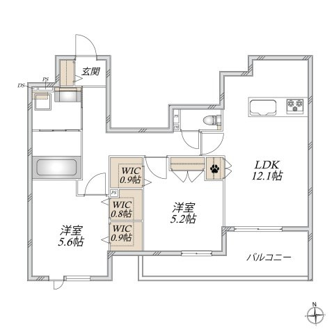 【間取り】 | ゴールドメゾン　ハナコ
