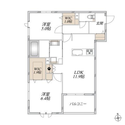 【間取り】 | ゴールドメゾン　ハナコ