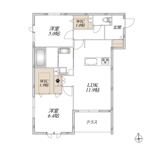 【間取り】 | ゴールドメゾン　ハナコ
