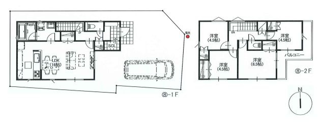 【参考プラン】 | 東久留米市下里２丁目　建築条件付売地　８区画 | 4LDK・建物面積90.72ｍ2・建物参考価格1500万