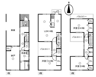 【間取り】 | 尼崎市南竹谷町1丁目　中古戸建