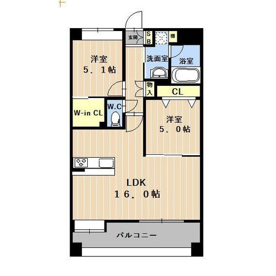 熊本市中央区春竹町大字春竹の賃貸マンションの間取り