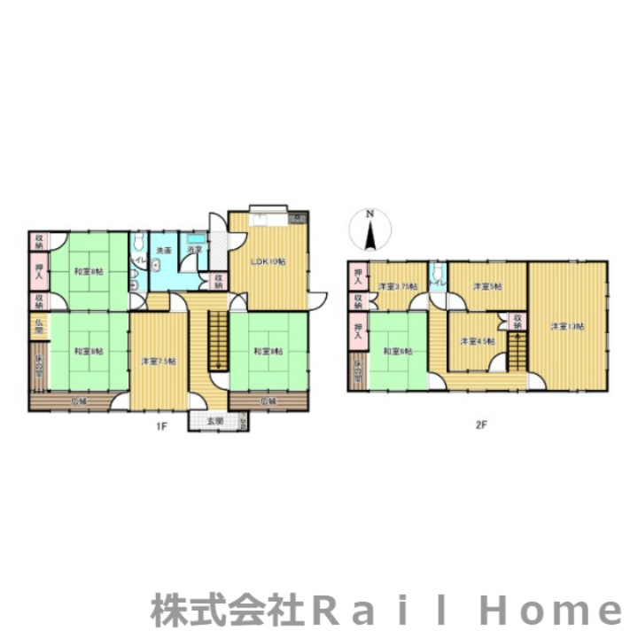 たつの市龍野町四箇　中古戸建の区画図