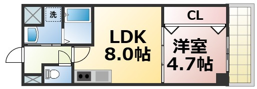 【間取り】 | グランパシフィック桃谷　仲介手数料無料