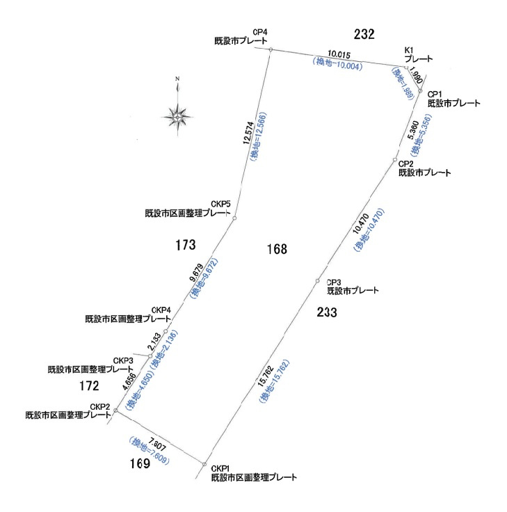 西宮市荒木町　新築戸建用土地の土地図