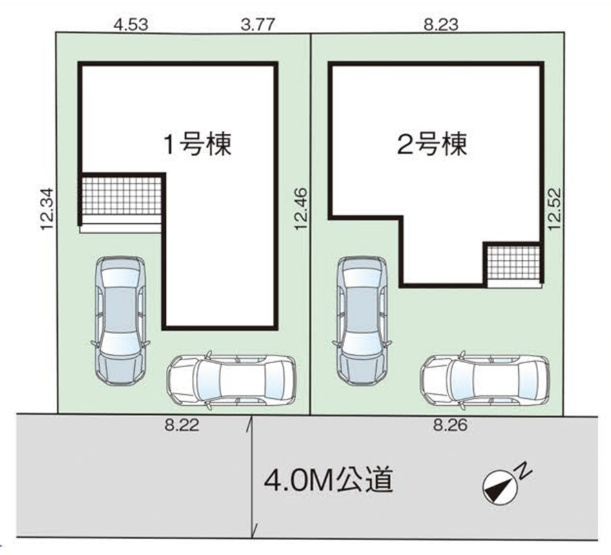 【区画図】 | 桶川市朝日4期　新築戸建　全2棟　1号棟
