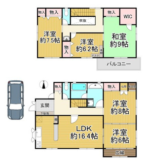 【間取り】 | 川西市大和東2丁目20の3　中古一戸建て