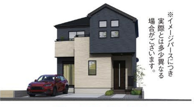 【外観パース】 | 桶川市朝日4期　新築戸建　全2棟　2号棟 | 2号棟
