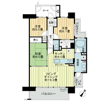 サーパス新町一番館の間取り