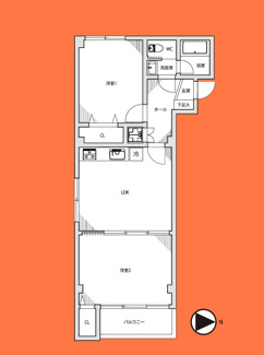 【間取り】 | 北千束第二コーポラス
