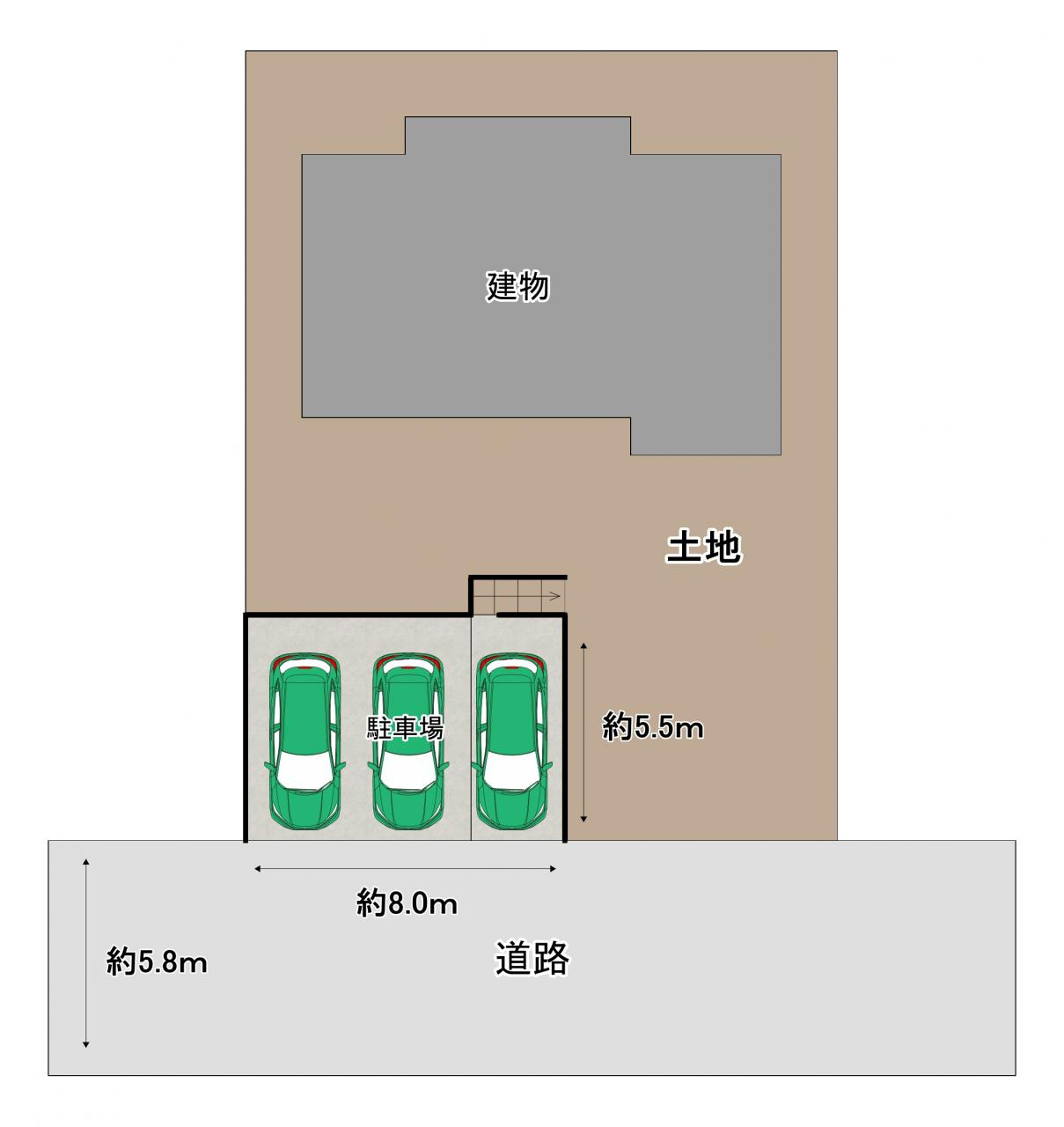 いわき市中央台飯野２丁目　戸建て　不動産プラスの区画図